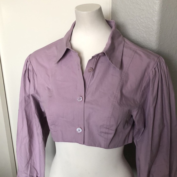 NWT Zara Voluminous Cropped Poplin Shirt - Picture 9 of 10